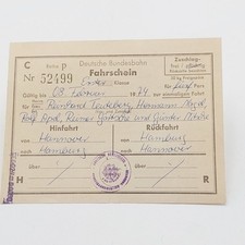 Fahrkarte Fahrschein 1 Klasse