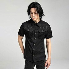 PUNK RAVE Gothic-Hemd Kurzarm