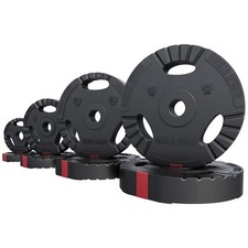 GORILLA SPORTS® Hantelscheiben 50mm Olympia Gewichte Gewichtsscheiben Gripper