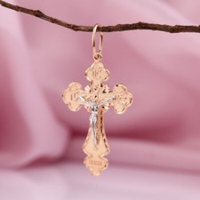 Ortodox Anhänger Kreuz  Rose