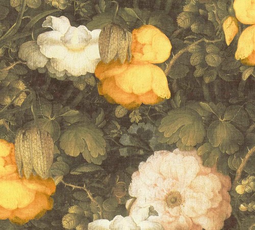 Vliestapete blumen vintage - vliestapete,