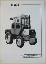 Prospekt AVTO BELARUS B 335 Traktor Schlepper Traktor Brochure