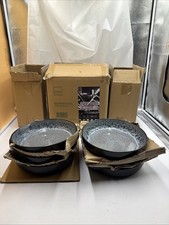 SÄNGER Steingut Geschirrserie Sydney Grau - Pastaschalen Set Sydney 6 teilig