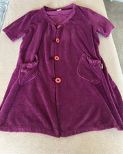 CoraVelle kuschliger Damen Morgenrock -Bade-Mantel-Rock weinrot Gr. 50/52/54