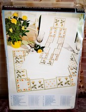 Sticken nach Vorlage  Kreuzstich Steppstich Tischdecke Rico 80 x 80 cm  Neu