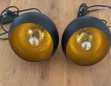 2 Neue Billy Tischleuchten Schwarz Matt / Gold