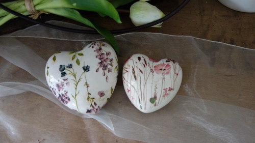 Herz blumen steinzeug - herz,