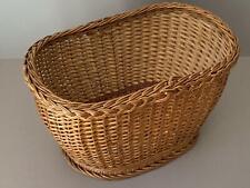 Korb Zeitungskorb Holz-Aufbewahrung 43 x 27 x 24 cm oval Weide Rattan