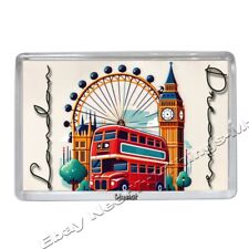 London Dreams -  Fridge Magnet + + + Souvenir London England / Kühlschrankmagnet