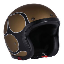 Motorrad Jet Helm Chopper skull bucket Gold matt Flammen ECE 22.06 13 1/2 