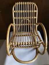 Schaukelstuhl Rattan für Kinder Puppen Teddybären