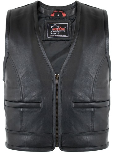 Herren biker lederweste - biker,