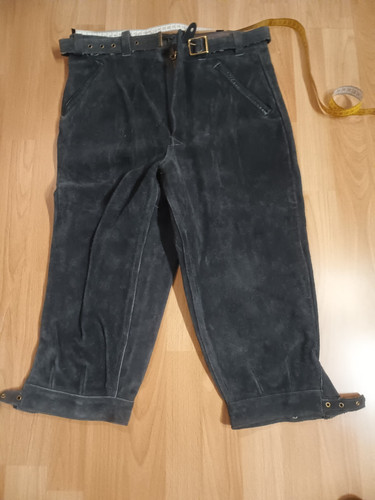 Alte kniebundlederhose grau - alte,