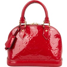 Louis Vuitton Pomme Vernis Monogram Alma BB Handbag Tasche