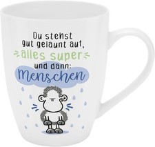 Tasse Tee- Kaffeetasse Kaffeebecher 35cl Geschenk Sheepworld MENSCHEN 074203