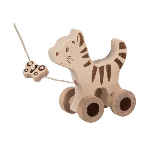 Nachziehtier aus holz katze - holz,
