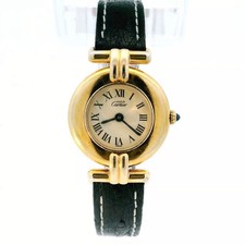 Cartier Vermeil Lady Uhr 24mm 925 Silber vergoldet Ref. 590002 Vintage