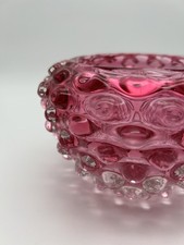 Glas Vase Noppenglas Pink wohl