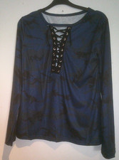 Dkl.-blau/schwarz gemustertes