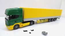 Wiking 1:87 - Scania 144 TL Planen-Sattelzug - grün / gelb - 510 04 36