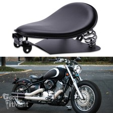 Für Yamaha V-Star XVS 650 1100 Schwarz Motorrad Leder Solositz mit Grundplatte