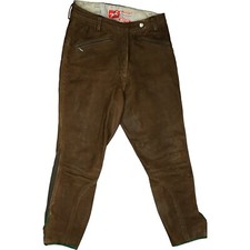 Military W25 Reithose braun Damen elho Laponia high Rise Oktoberfest Leder 32 XS