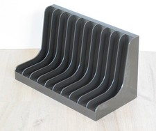 DBGM Kassettenregal für 10 MC Kassetten-Wandhalterung Grau 70er Vintage