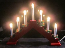 Schwibbogen Lichterbogen Weihnachts-Pyramide Holz rot Advent Weihnachtsland