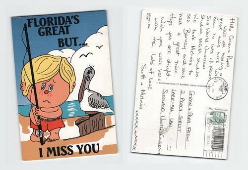 Vintage postkarte florida - vintage,
