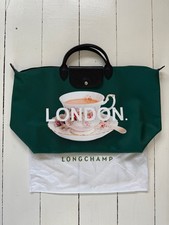 Longchamp Limited Edition Travel Bag - Le Pliage Du Monde - London, Tea time, UK