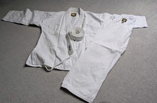 Kampfsportanzug, Taekwando, Karate mit weißen Gürtel Gr. 140