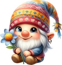 Hippie Zwerg Blume Wandkunst
