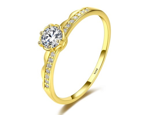 Damen solitär ring - damen,