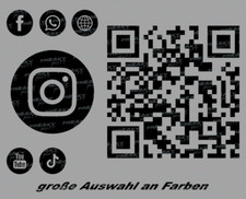 dein QR Code Homepage URL Instagram Youtube Aufkleber Auto Sticker auch mit Logo