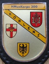 Brustanhänger Verbandsabzeichen Heeresmusikkorps 300 Koblenz  Zahl III un Adler