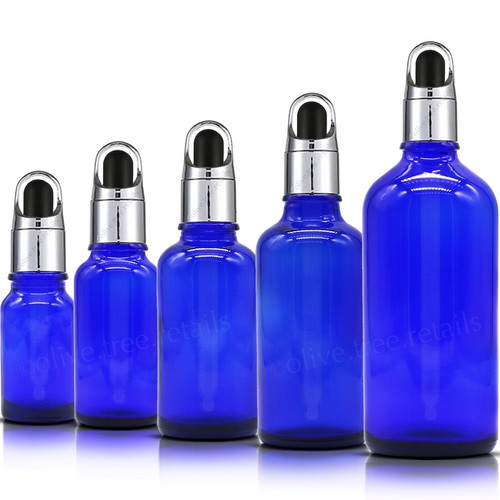 Blaue glas tropfflasche mit - tropfflasche,
