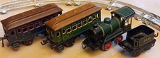 BING, OLD 1925-32, “Clockwork Train Passenger Set”, working, Germany, metal
