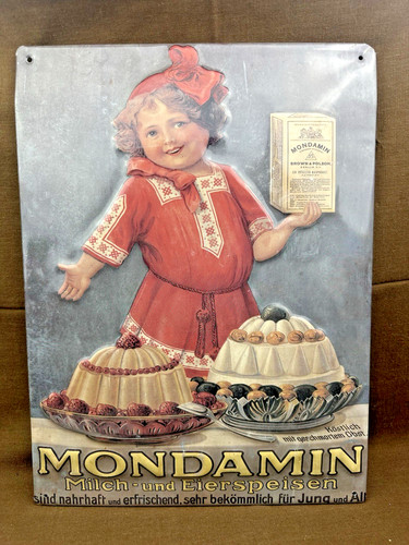 Altes blechschild mondamin - blechschild,