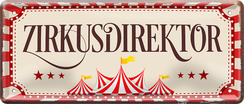 Zirkusdirektor 28x12cm - , ''zirkusdirektor''