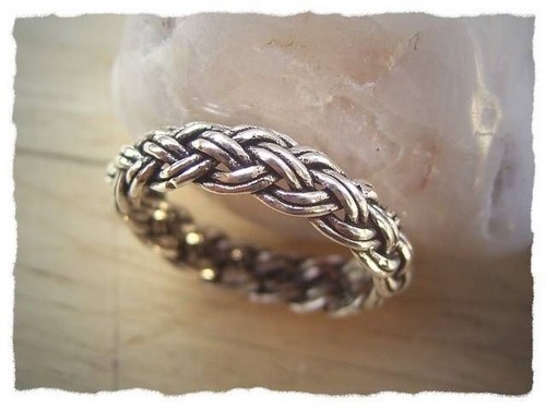Geflochtener ring aus 925er - ring,