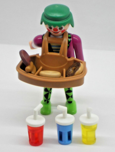 Clown mit bauchladen donut - ,