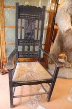 Künstlerkolonie Worpswede Stuhl Lehnstuhl Schnitzerei Norddeutschland um 1900