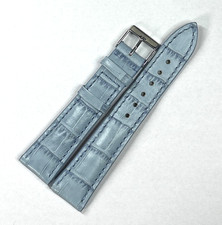 RIOS1931 Watch strap genuine leather with cushion 20M mm Light blue ( 45 )