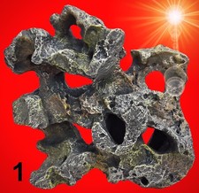 Aquarium Deko 🍀 PFLANZSTEIN GROß 🍀leichtes Lochgestein Dekoration Zubehör (RR)