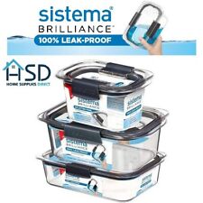 Sistema Brilliance Lebensmittelbehälter 100% Auslaufsicher Deckel Mikrowellengeeignet Aufbewahrungsbox