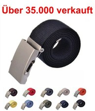 Stoffgürtel 100-150 cm Canvas Belt Jeans Gürtel schiebe schnalle 4 cm Breit SMAK
