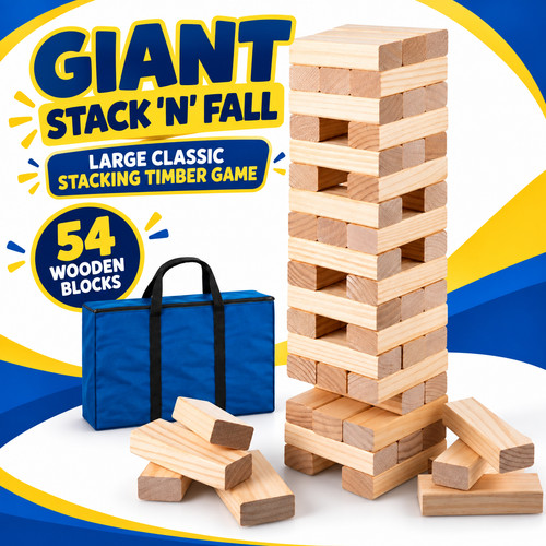 Riesiges holz tumbling tower - riesiges,