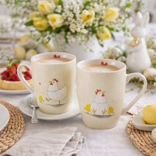 2 Stk Kaffeetassen Hühner