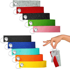 20 Stück Filzanhänger Rohling Edelstahl Ring Beschriftbar DIY Handwerk