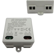 LED Trafo 8 Watt mini (41x57x20mm) 12V DC Ultraflach klein Netzteil Einbautrafo